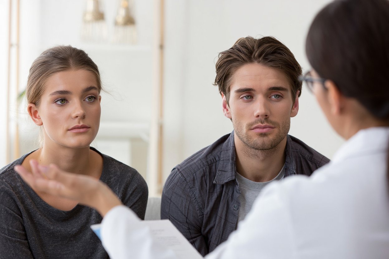 Девушка и мужчина на консультации